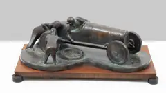 Bedřich Stefan, Tyre Repair, 1924, bronze