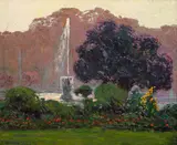 Karel Špillar, The Luxembourg Garden in Paris, 1911, oil on wood panel