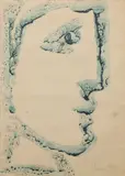 Óscar Domínguez, Head, 1947, watercolor on paper