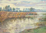 Vaclav Radimsky, Windy Day, circa 1920, oil on cardboard