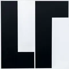 Jan Kubíček, Variamobile Principle with Element L, 1965–1970, acrylic on canvas
