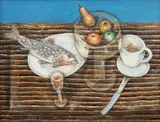 Antonín Procházka, Glass Tray and a Fish