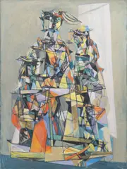 Hella Guth, Joyful Ride, 1949-1950, oil on canvas