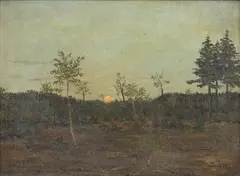 František Kaván, Moon on the Horizon, 1888, oil on cardboard