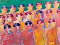 Lubomír Typlt, Young Analysts, 2017, oil on canvas