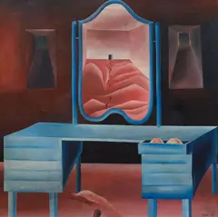 Eva Švankmajerová, Footprint, 1976, oil on canvas