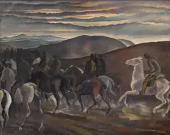Pravoslav Kotík, Riders, 1919, oil on canvas