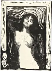 Edvard Munch, Madonna, 1895, Lithograph on thin beige Japan paper