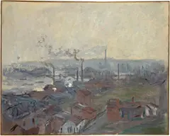 Claude Monet, Vue générale de Rouen depuis la côte Sainte-Catherine, 1892, Oil on canvas