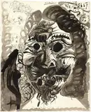 Tête de mousquetaire (recto) - Deux femmes (verso) by Pablo Picasso, 5 June 1967, sold Sep 2025