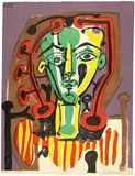 Figure au corsage rayé by Pablo Picasso, Paris, 3 April 1949, sold Sep 2025