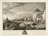 Vue des remparts de Sonnenstein de la Tour oÃ¹ sont les prisons by Detto Il Canaletto Bernardo Bellotto, Circa 1760-1765, Etching on firm laid paper, sold Sep 2025