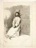 Francisco De Goya, El Agarrotado - Der Garrottierte - The Garroted Man, 1778-1780, Etching, reworked with burin, print of unfacetted plate on firm laid paper