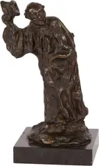 Honoré Daumier, L'Avocat saluant, Design 1840-1862, cast before 1960, Bronze mounted on black marble base
