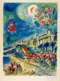 Marc Chagall, Bataille de fleurs, 1967, Colour lithograph on Arches wove paper with watermark
