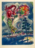 Marc Chagall, Sirène au pin, 1967, Colour lithograph on Arches wove paper with watermark