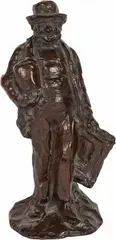 Honoré Daumier, L'Amateur d'art, Design circa 1862, cast 1955, Bronze