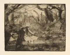 Edgar Degas, Sur la Scène III, 1876/1877, Vernis mou, drypoint and roulette on laid paper