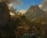 Pierre-Louis De La Rive, Vue du Torrent de Tréloup, près de Saint-Gingolph, 1812, Oil on canvas