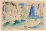 Lyonel Feininger, Die Mole von Swinemünde, 1921, Watercolour and pen in Indian ink