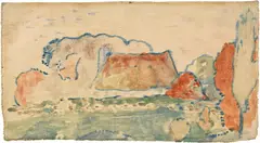 Paul Gauguin, Paysage breton, Circa 1894, Watercolour over monotype in colours