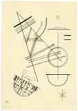 Wassily Kandinsky, Ohne Titel, 1927. Work number 1927. N 3, Pen and ink drawing on textured paper, mounted on cardboard support