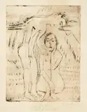 Ernst Ludwig Kirchner, Schwarzer Frühling, 1923, Drypoint on smooth strong velin paper