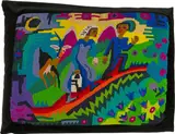 Bauernpaar mit Ziege - Kissenplatte by Ernst Ludwig Kirchner und die Frauen Spengler, 1919, Design, sold Sep 2025