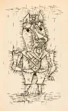 Paul Klee, Esel, 1925, Lithograph on imitation Japan paper, bound in: Monatshefte für Bücherfreunde und Graphiksammler, edited by Hans Loubier and Willy Kurth, 1st year 1925. Leipzig, Klinkhardt & Biermann, 1925, issue 5