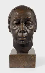 Käthe Kollwitz, Selbstbildnis, 1926–1936 Design, 1936–1939 cast, Bronze on shell limestone base (Jura marble)