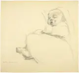 Käthe Kollwitz, Schlafendes sitzendes Kind