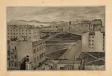 Max Klinger, Blick aus dem Atelierfenster, 1890, Etching on laid paper