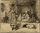 Alfred Kubin, Kauernde vor dem Sultan
