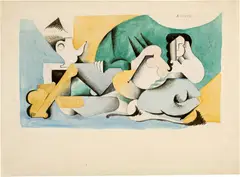 André Lhote, Mélancolie, 1917/1918, Watercolour on Arches laid paper with watermark