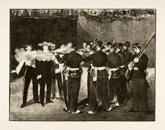 Edouard Manet, L' exécution de Maximilien, 1868, Lithograph on chine collé on wove paper
