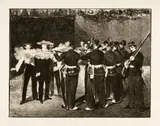 Edouard Manet, L' exécution de Maximilien, 1868, Lithograph on chine collé on wove paper