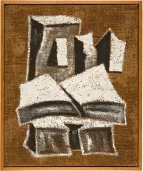 Alberto Magnelli, Pierres, 1932, Tempera on canvas over tarred paper