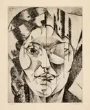 Louis Marcoussis, La belle martiniquaise, 1912, Printed 1924, Drypoint on heavy wove paper with blindstamp "STAATLICHES BAUHAUS WEIMAR"