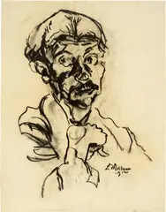 Ludwig Meidner, Selbstbildnis, 1912, Graphite pencil over charcoal on wove paper