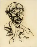 Ludwig Meidner, Selbstbildnis, 1912, Graphite pencil over charcoal on wove paper