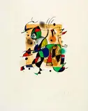Joan Miró, Gaudí XVI, 1979, Colour etching on chine collé on wove paper