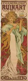 Alfons Maria Mucha, Champagne Ruinart, 1896, Colour lithograph laid down on fine canvas fabric