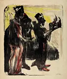 Emil Nolde, Die Heiligen Drei Könige, 1913, Colour lithograph on thin Japan laid paper