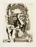 Pablo Picasso, Fumeur au front ridé, Mougins, 7 September 1964, Aquatint on strong Richard de Bas laid paper with watermark