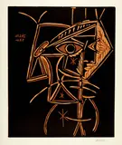 Buste de femme: Jacqueline by Pablo Picasso, Cannes, 24 June 1959, Colour linocut on Arches wove paper with watermark, sold Sep 2025
