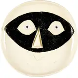 Tête au masque by Pablo Picasso, 1956, White faience, enamelled ivory with black painting; ceramic, Madoura edition, sold Sep 2025