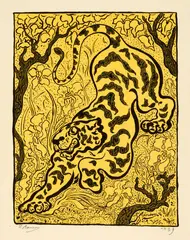 Paul Ranson, Tigre dans les jungles, 1893, Lower left signed by the artist in pencil "P. Ranson", right numbered "no 39"