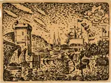 Paul Signac, Marseille, entrée du port le 14 juillet, Circa 1900, Indian ink and pencil on wove paper
