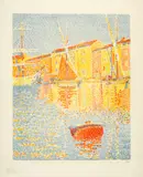 Paul Signac, La Bouée (Saint-Tropez: Le Port), 1894-1895, Colour lithograph on China