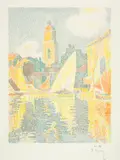 Paul Signac, Saint-Tropez: Le Port, 1897-1898, Colour lithograph